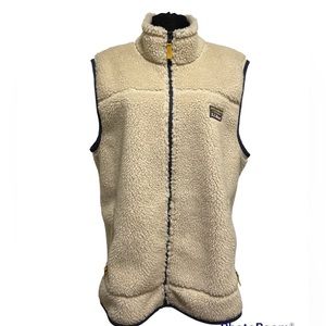 L.L Bean Vintage Bouclé style Sherpa Vest size Large